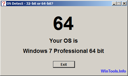 Osdetect Windows 7 64-bit