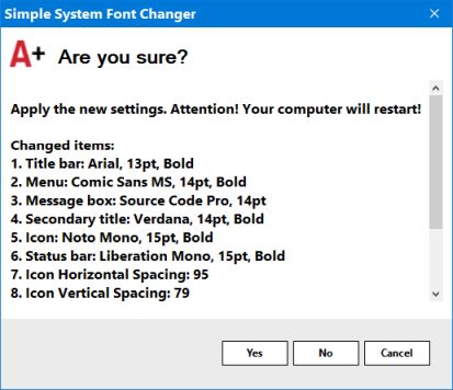simple system font changer apply changes