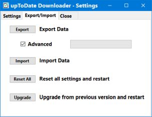 uptodate downloader export