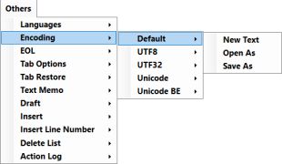 encoding menu