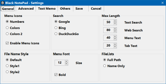 settings general