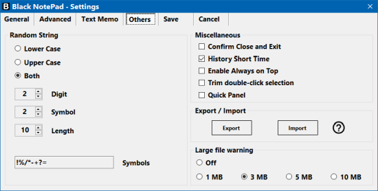 settings others