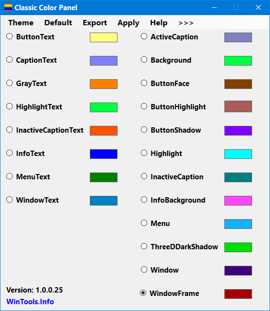 Risultati immagini per Classic Color Panel