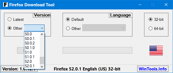 Firefox Download Tool Version