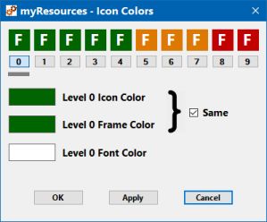icon colors setting
