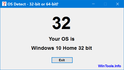 osdetect windows10 32bit