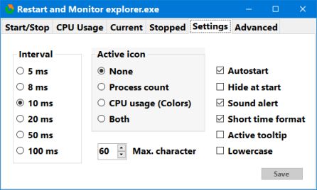 restart explorer settings