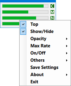 Resource Progress Bar Menu