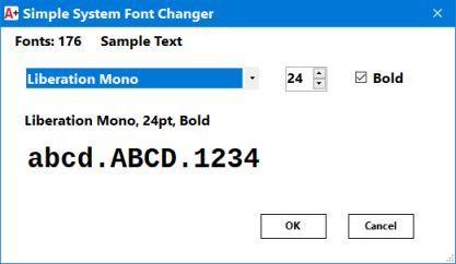 simple system font changer font selector