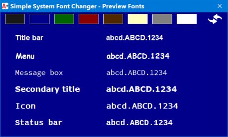 simple system font changer preview fonts blue