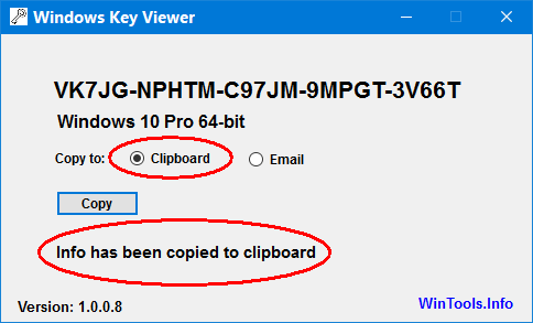 Windows Key Viewer Wintools Info