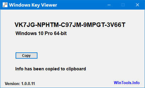 Windows Key Viewer Wintools Info