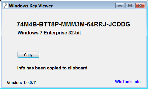 Windows Key Viewer Wintools Info