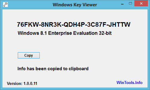 Windows Key Viewer Win8